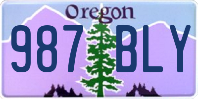 OR license plate 987BLY