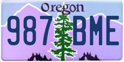 OR license plate 987BME