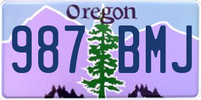 OR license plate 987BMJ