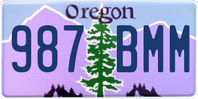 OR license plate 987BMM