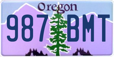 OR license plate 987BMT