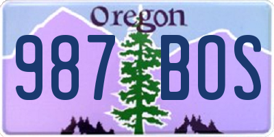 OR license plate 987BOS