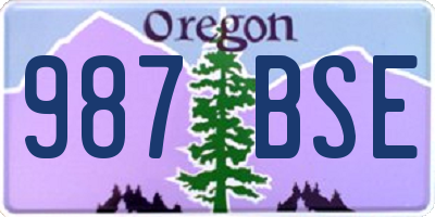 OR license plate 987BSE