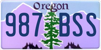 OR license plate 987BSS