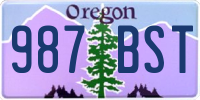 OR license plate 987BST