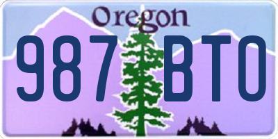 OR license plate 987BTO