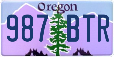 OR license plate 987BTR