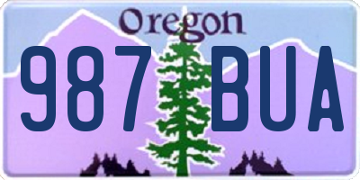 OR license plate 987BUA