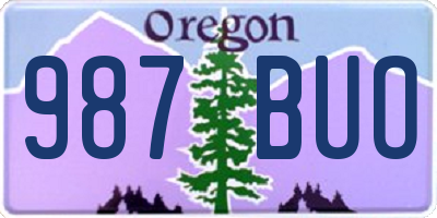 OR license plate 987BUO