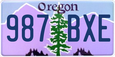 OR license plate 987BXE