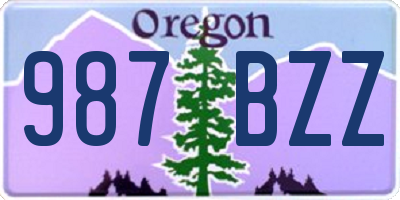 OR license plate 987BZZ