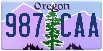 OR license plate 987CAA