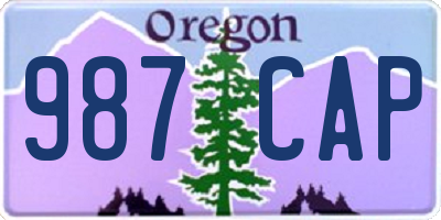 OR license plate 987CAP