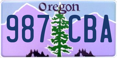 OR license plate 987CBA