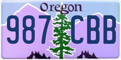 OR license plate 987CBB