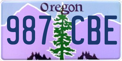 OR license plate 987CBE