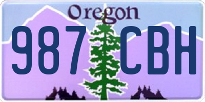 OR license plate 987CBH