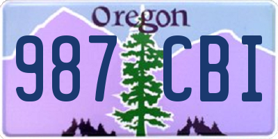 OR license plate 987CBI