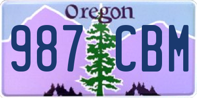 OR license plate 987CBM
