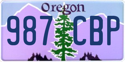 OR license plate 987CBP