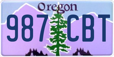 OR license plate 987CBT