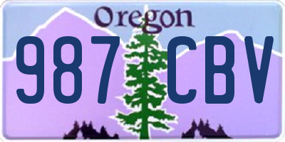 OR license plate 987CBV
