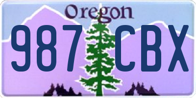 OR license plate 987CBX