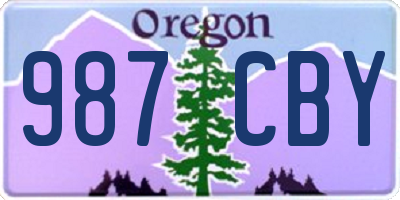 OR license plate 987CBY