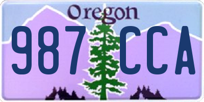 OR license plate 987CCA