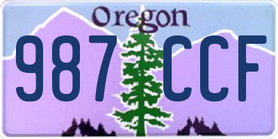 OR license plate 987CCF