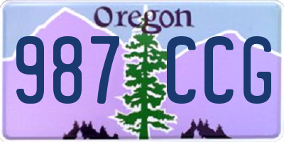 OR license plate 987CCG