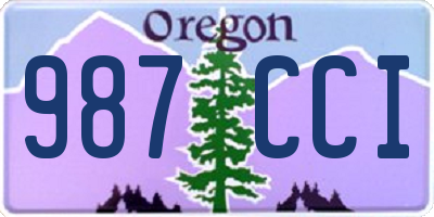 OR license plate 987CCI