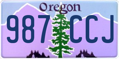 OR license plate 987CCJ