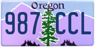 OR license plate 987CCL