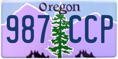 OR license plate 987CCP