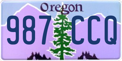 OR license plate 987CCQ