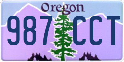 OR license plate 987CCT