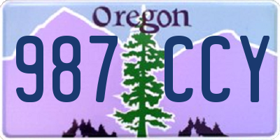 OR license plate 987CCY
