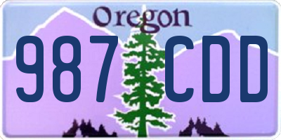 OR license plate 987CDD