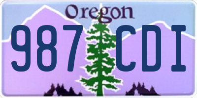 OR license plate 987CDI
