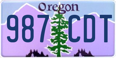OR license plate 987CDT