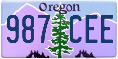 OR license plate 987CEE
