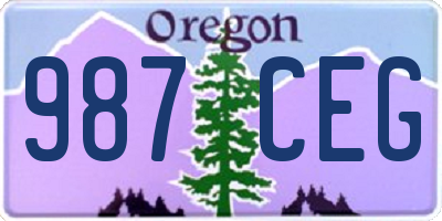 OR license plate 987CEG