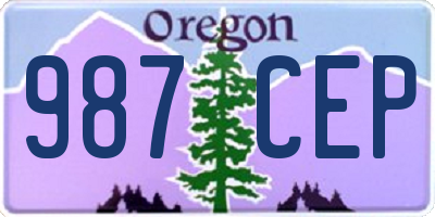 OR license plate 987CEP