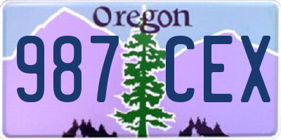 OR license plate 987CEX