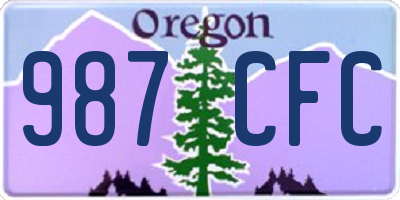 OR license plate 987CFC