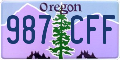 OR license plate 987CFF