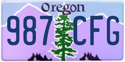 OR license plate 987CFG