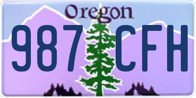 OR license plate 987CFH
