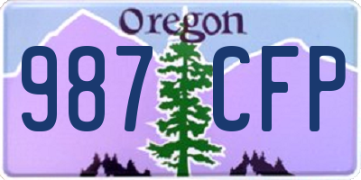 OR license plate 987CFP
